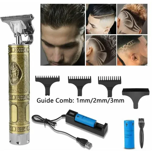 NIB NEW Kemei Buddha Cordless Hair Clippers Trimmer Shaver Clipper Cutting Beard - Picture 6 of 9
